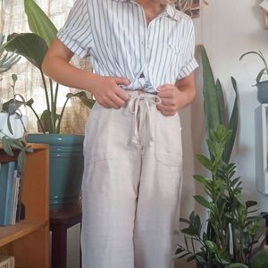 Wide Leg Linen Pants